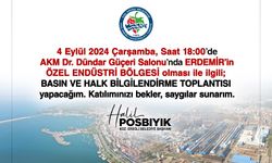 Posbıyık, Erdemir’in ÖZEL ENDÜSTRİ BÖLGESİ olması ile ilgili bilgilendirme toplantısı yapacak