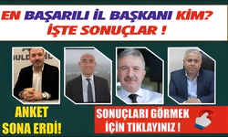 Anket Sona Erdi. En Başarılı İl Başkanı Belli Oldu. İlk 3'de Sürpriz İsimler....