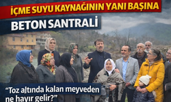 İçme Suyu Kaynağının Yanı Başına Beton Santrali