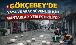 Gökçebey'de Yaya ve Araç Güvenliği İçin Mantarlar Yerleştiriliyor