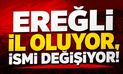 Flaş! Beklenen Oldu, Ereğli İl Oluyor ve İsmi Değişiyor!