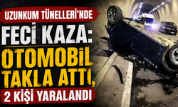 Uzunkum Tünelleri'nde Feci Kaza: Otomobil Takla Attı, 2 Kişi Yaralandı