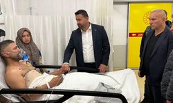 YARALI MADEN İŞÇİLERİNİ ZİYARET ETTİLER