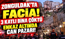 ZONGULDAK’TA FACİA! 3 KATLI BİNA ÇÖKTÜ, ENKAZ ALTINDA CAN PAZARI!