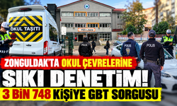 Zonguldak’ta Okul Çevrelerine Sıkı Denetim! 3 Bin 748 Kişiye GBT Sorgusu