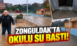 Zonguldak’ta Okulu Su Bastı!