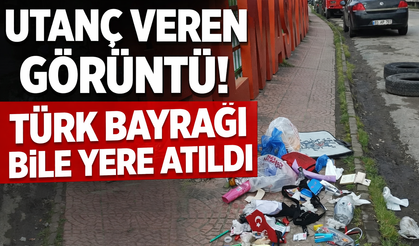Utanç Veren Görüntü! Türk Bayrağı Bile Yere Atıldı