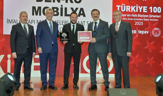 İlk 100'de Zonguldak Firması, DENKO MOBİLYA Ödülünü Aldı...