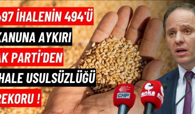 "497 ihalenin 494'ü kanuna aykırı!"