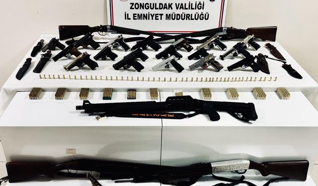 Zonguldak’ta Ruhsatsız Silah Ticareti Operasyonu: 13 Gözaltı, 5 Tutuklama