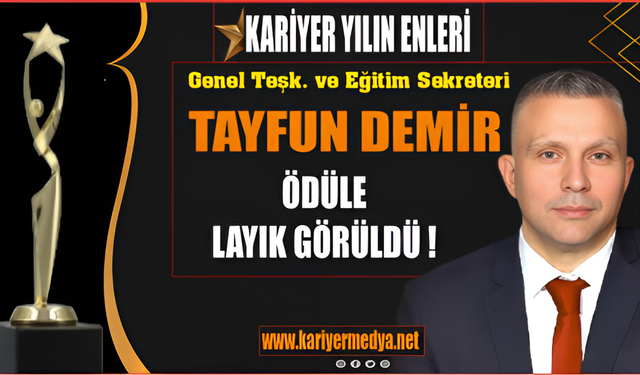 'Madenci Dostu Ödülü'  Genel Teşk. ve Eğitim Sekreteri Tayfun Demir'e...