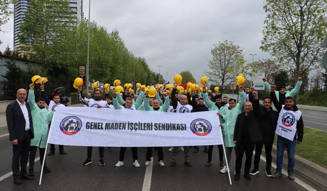 GMİS, İSTANBUL'DA TÜRK-İŞ'İN MİTİNGİNDE EN ÖNDE YER ALDI