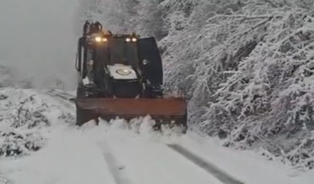 Zonguldak'ta Kapanan Köy Yollarını Açmak İçin Yoğun Mesai