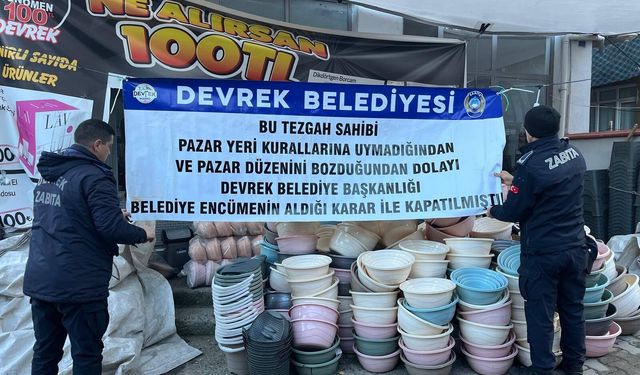 Pazar Esnafının Tezgahı Kapatıldı