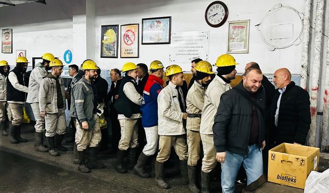 GMİS YÖNETİMİ MADENCİYLE BAYRAMLAŞTI