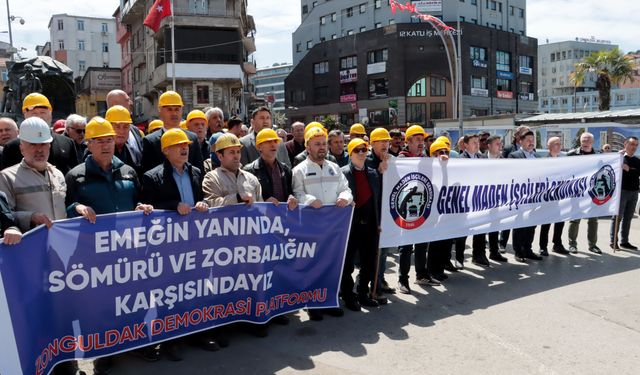 Eylemdeki Madenciler İçin Zonguldak'tan Ses Yükseldi
