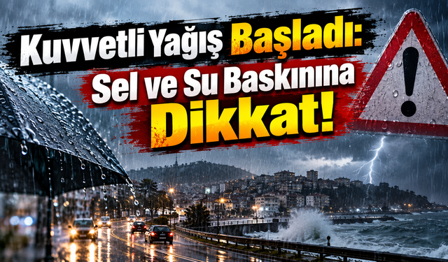 Zonguldak’ta Beklenen Kuvvetli Yağış Başladı: Sel ve Su Baskınına Dikkat!