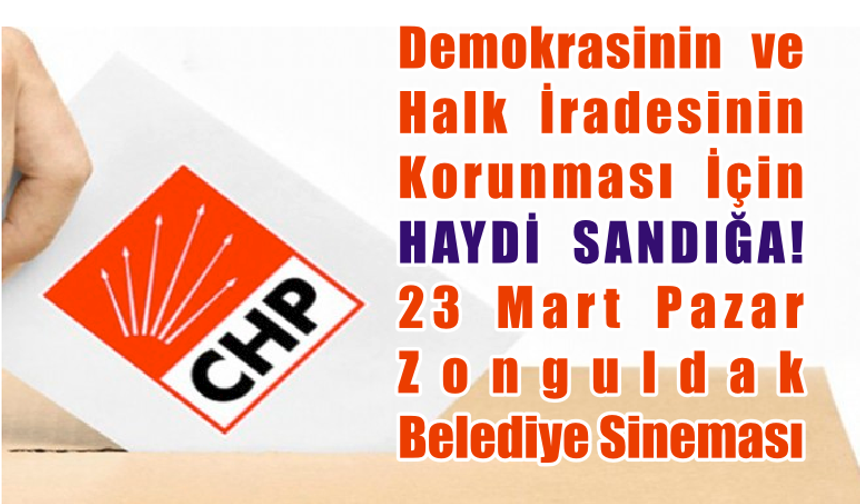 PAZAR GÜNÜ ZONGULDAK BELEDİYE SİNEMASI'NDA HALK İRADESİ İÇİN OYLAMA VAR!