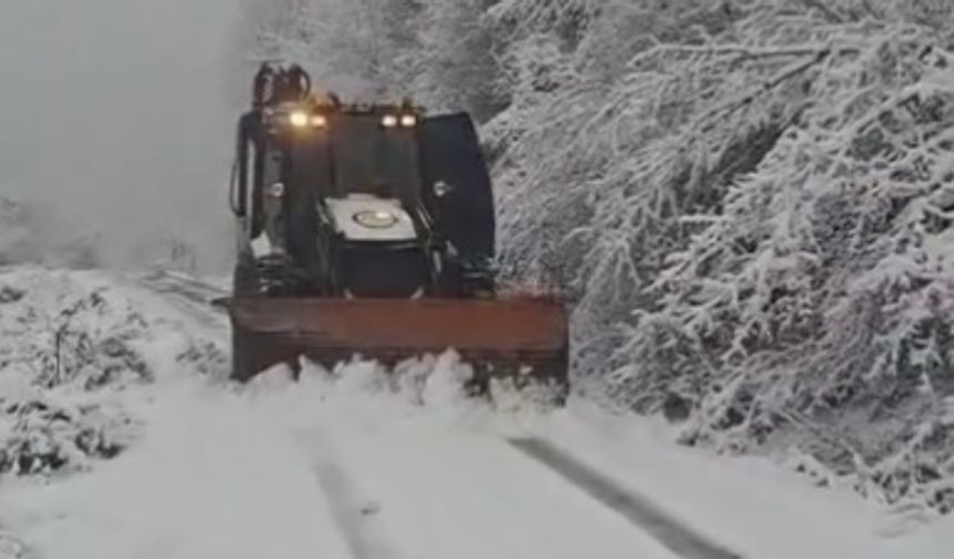 Zonguldak'ta Kapanan Köy Yollarını Açmak İçin Yoğun Mesai