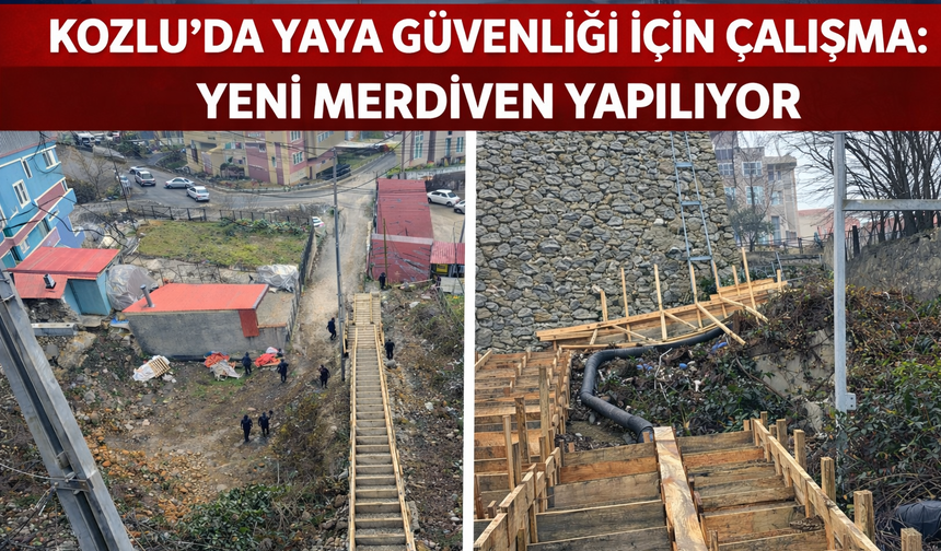 Kozlu'ya Yeni Merdiven İnşa Ediliyor