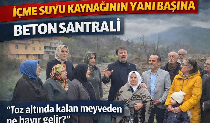 İçme Suyu Kaynağının Yanı Başına Beton Santrali