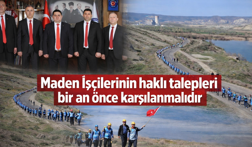 GMİS'ten Ankara'ya Yürüyen Madencilere Destek