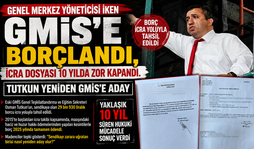 GMİS'e Olan Borcu 10 Yılda İcra Yoluyla Tahsil Edilen Osman Tutkun Yeniden Aday