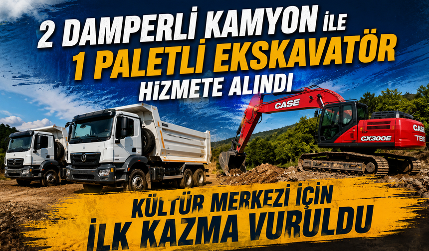 Gökçebey Belediyesi'nde Yeni İş Makineleri Hizmete Alındı