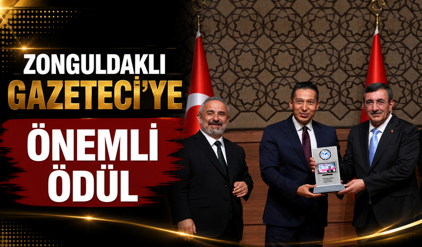 Zonguldak'a Gurur Yaşattı, Gazeteci Cem Açıkgöz'e Çok Önemli Ödül