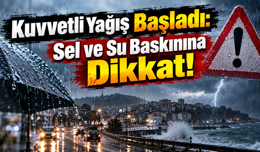 Zonguldak’ta Beklenen Kuvvetli Yağış Başladı: Sel ve Su Baskınına Dikkat!