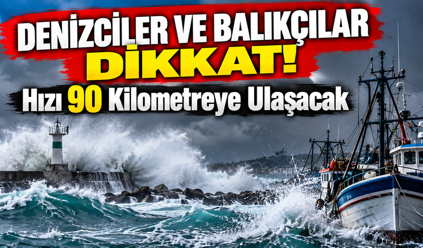 DENİZCİLER VE BALIKÇILAR DİKKAT! Kuvvetli Fırtına Uyarısı!