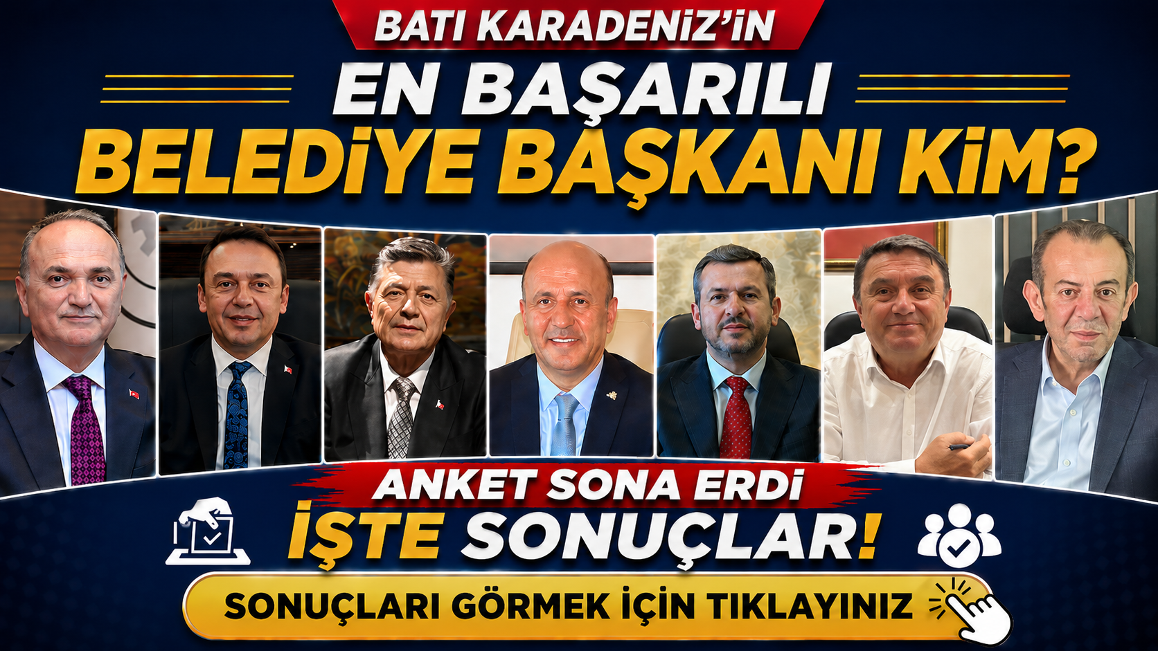 Yalçınkaya Zirvede, İşte Batı Karadeniz'in En Başarılı Belediye Başkanı Anket Sonuçları