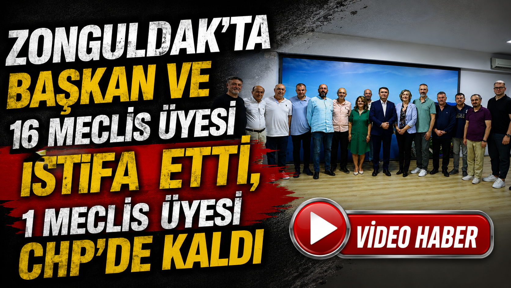 Zonguldak'ta Başkan ve 16 Meclis Üyesi İstifa Etti, 1 Meclis Üyesi CHP'de Kaldı