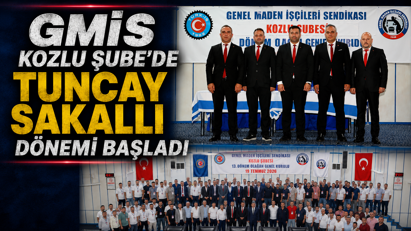 GMİS Kozlu Şube'de Tuncay Sakallı Dönemi Başladı