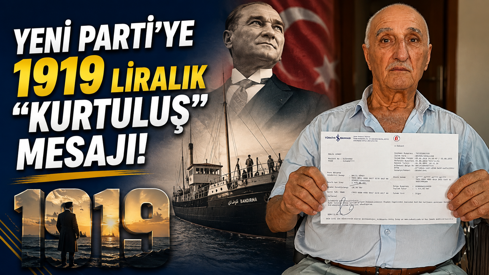Yeni Parti’ye 1919 Liralık “Kurtuluş” Mesajı!
