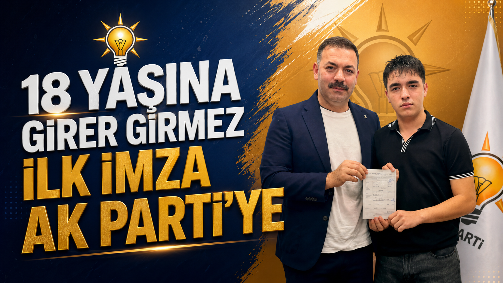 İl Başkanı Çağlayan'ın Oğlu 18. Yaş Gününde AK Parti'ye Üye Oldu