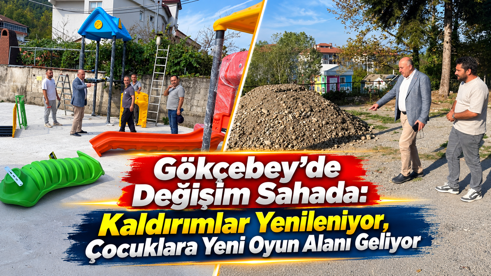 Gökçebey'de Çevre Düzenlemesi ve Sosyal Yaşam Alanı Çalışmaları Hız Kesmiyor